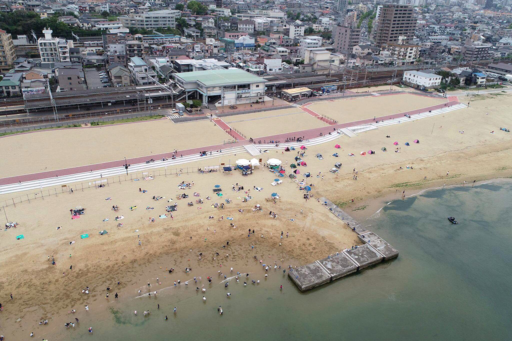 須磨海岸潮干狩り